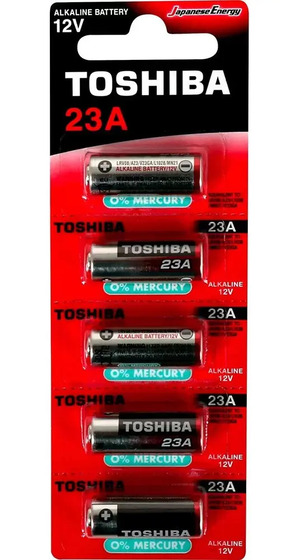 Pilha Alcalina 12V 23A C/ 5 Unidades 12V23A TOSHIBA