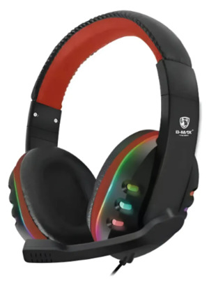 Headphone Gamer P2 Com Microfone Super Bass Vermelho BM-216 B-MAX