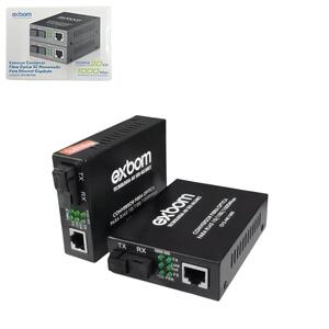 Conversor De Fibra Optica 1000 mbps RJ45 20km CFO-NK1020 EXBOM
