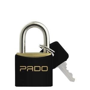 Cadeado De Latão Pado SM LT - 20mm Cor Preto SM LT-20MM PADO