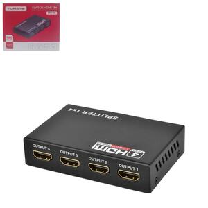 Splitter Divisor HDMI 1 Entrada 4 Saídas Full HD 3D MTV-114 TOMATE
