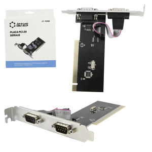 Placa PCI Com 2 Saidas Seriais Compatibilidade Windows Vista Xp 2000 Mac LT-P258 LT-P258 LOTUS