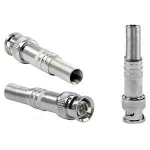 Conector BNC De Compressão Com Mola e Parafuso Interno Metálico BNC COM MOLA GENERICO