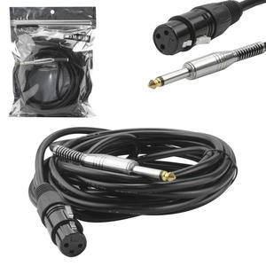 Cabo De Microfone Com Pontas P10 Mono E Xlr Femea Com 5 Metros GENERICO GENERICO GENERICO