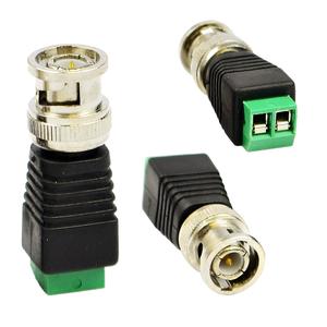 Conector BNC Macho 2 Borne KRE com Parafuso Balun CFTV BALUN GENERICO