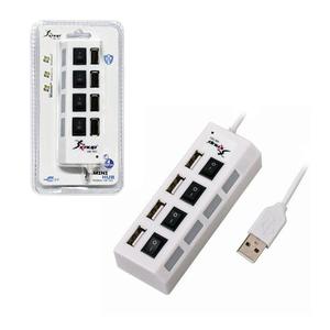 Hub USB 2.0 4 Portas 5Gbps Liga E Desliga Branco Knup HB-T63 HB-T63 KNUP