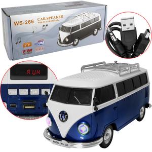 Caixa De Som Kombi 3W Usb Mp3 Fm Sd Card Azul WS-266 WS-266 XTRAD