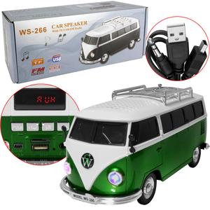 Caixa De Som Kombi 3W Usb Mp3 Fm Sd Card Verde WS-266 WS-266 XTRAD