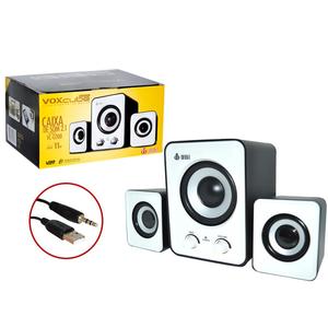 Caixa De Som 2.0 11W Com Conexão P2 Branco VC-G200 VC-G200 INFOKIT