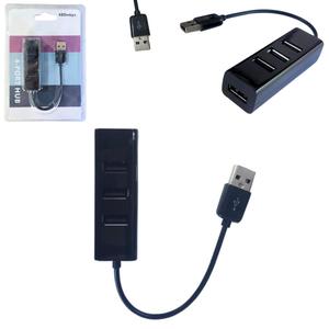 Hub USB Com 4 Portas de Entrada e 1 Saida 480Mbps Cabo 0,40cm 4 PORTAS GENERICO
