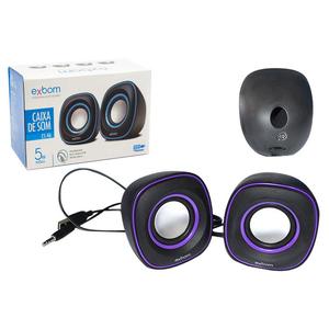 Caixa De Som 2.0 5W Rms Roxo CS-46 CS-46 EXBOM