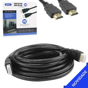 Cabo HDMI 5 Metros Sem Malha 1.4 3D 4K Ultra Hd KNUP KP-5000 KP-5000 KNUP