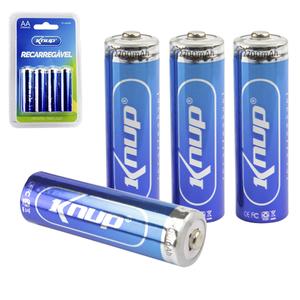 Pilhas Recarregável AA 2700Mah Blister 4 unidades Kp-4800Aa KP-4800AA KNUP