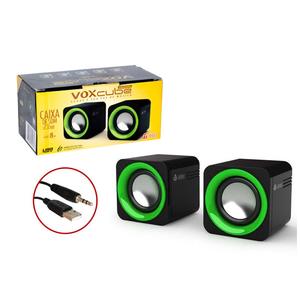 Caixa De Som Digital 2.0 Com 8W Rms Verde VC-D300 VC-D300 INFOKIT