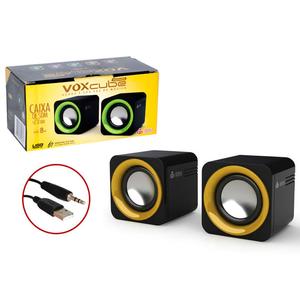 Caixa De Som Digital 2.0 Com 8W Rms Amarelo VC-D300 VC-D300 INFOKIT