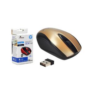 Mouse Óptico Sem Fio Usb 1200Dpi Dourado G12 G12 KNUP