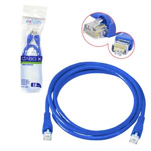 Cabo De Rede Patch Cord Cat5E Rj45 1 Metro EXBOM CBX-N5C10 CBX-N5C10 EXBOM