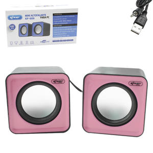 Caixa De Som 2.0 USB 6W Rosa KP-609 KP-609 KNUP