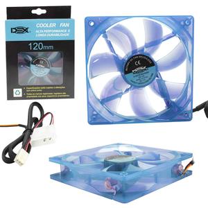 Cooler Fan 12x12 Para Gabinete 120mm Luz Neon Azul DX-12L DX-12L DEX