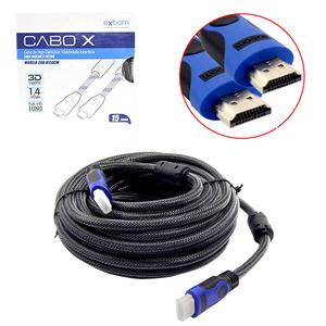 Cabo HDMI 1.4 Macho para Macho Com Filtro E Malha Blindado 15 Metros EXBOM Cbx-H150Cm CBX-H150CM EXBOM