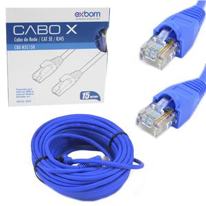 Cabo De Rede 15 Metros Patch Cord RJ45 CAT5E EXBOM CBX-N5C150 CBX-N5C150 EXBOM