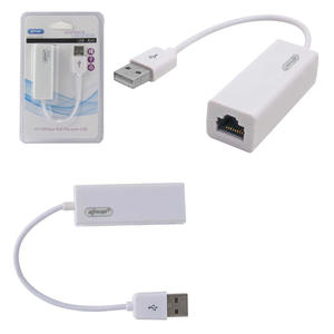 Adaptador Usb 2.0 Para Para Rede Rj45 20 Centímetros Branco HB-T80 KNUP