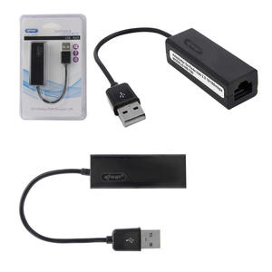 Adaptador Usb 2.0 Para Para Rede Rj45 20 Centímetros Preto Hb-T80 KNUP HB-T80 KNUP