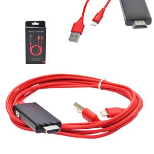 Cabo Dados Adaptador 1 Entrada HDMI 1 Entrada Lightning para Iphone 1 Entrada USB IPHONE5/HDMI GENERICO