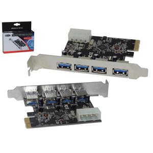 Placa PCI Express Com 4 Saídas USB 3.0 5GBPS DP-43 DEX DP-43 DEX
