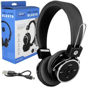 Headphone Bluetooth 3.0 SD Card FM Preto KP-367 KP-367 KNUP