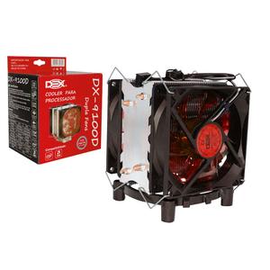 Cooler Para Processador Intel E Amd Duplo Fans Vermelho Dx-9100D DX-9100D DEX