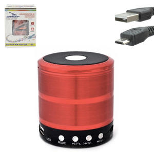 Caixa De Som Bluetooth USB Com SD Card P2 5W Vermelho Com ANATEL D-BH887 D-BH887 GRASEP