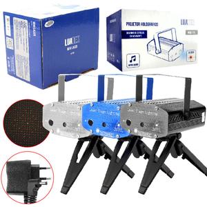 Mini Projetor Holografico A Laser Desenho De Estrelas Em Movimento Com Tripe Cores Variadas 173 173 LUATEK