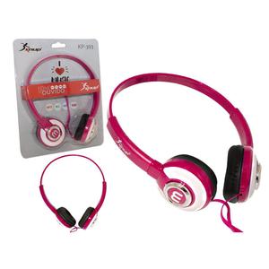 Headphone Com Haste Ajustavel Saida P2 Rosa Kp-393 KP-393 KNUP