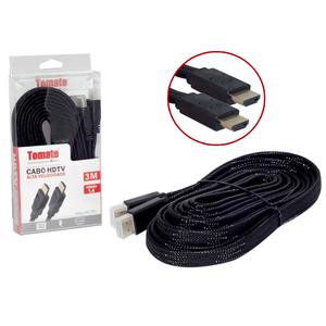 Cabo Hdmi 3 Metros 1.4 Tomate Com Malha Achatado Hdtv Bphd3 MHD-1003 TOMATE