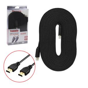 Cabo Hdmi 2.0 Macho Para Macho Com Malha Achatado 4K HDTV 3 Metros TOMATE Mhd-4010 MHD-4003--4K TOMATE