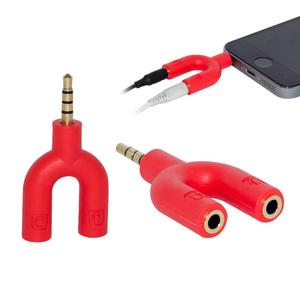 Adaptador De Áudio P2 Macho Para P3 E P2 Fêmea Áudio Para Notebook Smartphone e Celular Vermelho P2 GENERICO