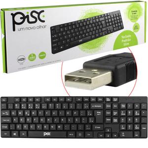 Teclado Padrão Abnt2 Conexão Usb Plug And Play 1875 1875 Pisc