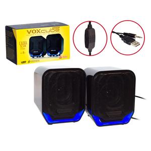 Caixa De Som Usb 2.0 P2 8W Rms Azul Vc-D360 VC-D360 VOXCUBE