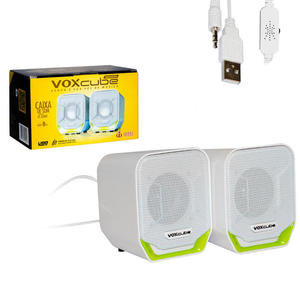 Caixa De Som Usb 2.0 P2 8W Rms Verde Vc-D360 VC-D360 VOXCUBE