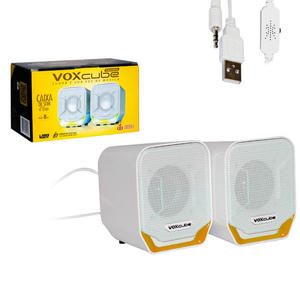 Caixa De Som Usb 2.0 P2 8W Rms Laranja Vc-D360 VC-D360 VOXCUBE