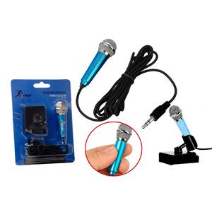 Mini Microfone Para Celular Entrada P2 Macho Kp-907 Azul KP-907 KNUP