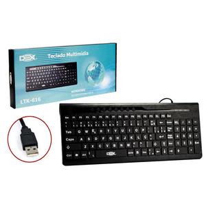 Teclado Multimídia Slim Tipo Chocolate Aprova D'Água DEX LTK-616 LTK-616 DEX