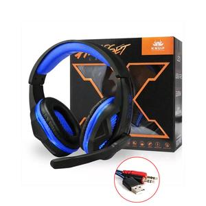 Headphone Gamer Com Microfone Super Bass Led Azul Knup KP-396 KP-396 KNUP