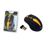 Mouse Sem Fio Óptico USB 2.4GHz Para Notebook Amarelo G10 KNUP