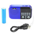 Radio Fm Portátil Digital Usb/Sd 3W Azul D-1A01 Grasep D-1A01 GRASEP