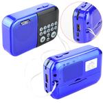 Radio Fm Portátil Digital Usb/Sd 3W Azul D-1A01 Grasep D-1A01 GRASEP