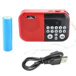 Radio Fm Portátil Digital Usb/Sd 3W Vermelho D-1A01 Grasep D-1A01 GRASEP