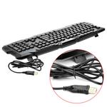 Teclado Gamer Multimídia Led EXBOM BK-G35 BK-G35 EXBOM