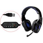 Headphone Gamer Usb Cabo 2 Metros Potencia 30Mw Com Microfone Sensibilidade 3Db Azul Kp-358 KP-358 KNUP